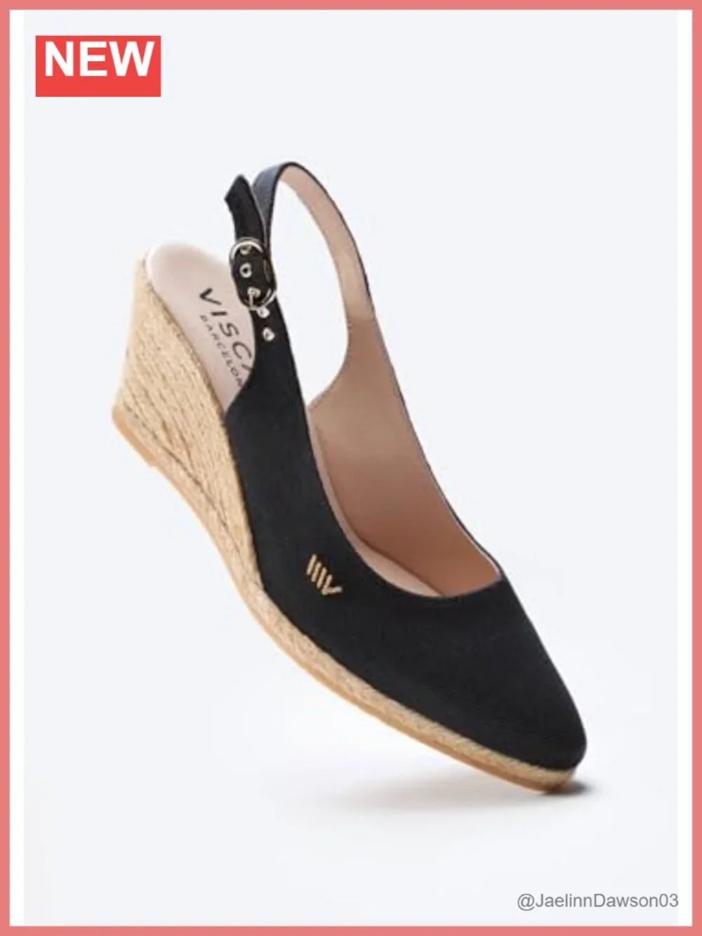 Women's Espadrille Slingback Wedge Sandals Organic Canvas Jute